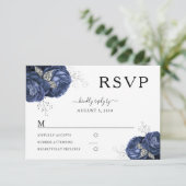 Elegante Hochzeiten von Blaufass RSVP Karte (Stehend Vorderseite)