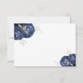 Elegante Hochzeiten von Blaufass RSVP Karte (Rückseite)