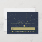 Elegante Hochzeiten von Marinestreitkräften und Go RSVP Karte (Vorderseite)