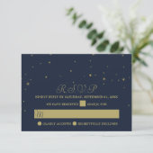 Elegante Hochzeiten von Marinestreitkräften und Go RSVP Karte (Stehend Vorderseite)