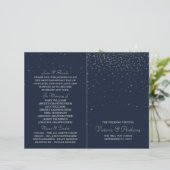Elegante Hochzeiten von Navy & Silver Falling Star (Stehend Vorderseite)