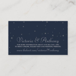 Elegante Hochzeiten von Navy & Silver Falling Star Begleitkarte