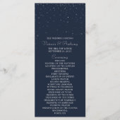 Elegante Hochzeiten von Navy & Silver Falling Star Programm (Vorderseite)