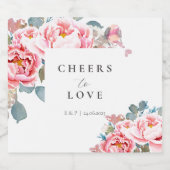 Elegante Hochzeiten von Wasserfarben Alkoholflaschenetikett (Einzelnes Label)