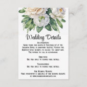 Elegante Hochzeiten von weißen Rosen und Peonies Begleitkarte