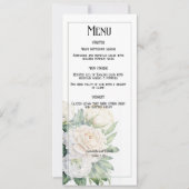 Elegante Hochzeiten von weißen Rosen und Peonies Einladung (Vorderseite)