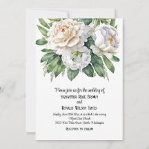Elegante Hochzeiten von weißen Rosen und Peonies