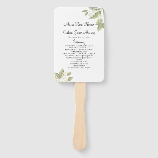 Elegante Hochzeitfeier Fächer (Vorderseite)