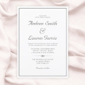 Elegante Hochzeitfeier Traditionelle Formulierung Einladung