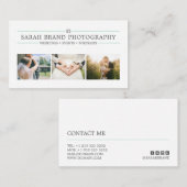 Elegante Hochzeitfotografie Visitenkarte (Vorne/Hinten)