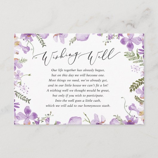 Elegante Hochzeitkarte Begleitkarte (Vorderseite)