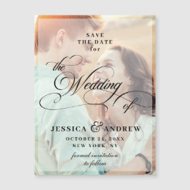 Elegante Hochzeitkarte mit Save the Date Magnetkar Magnetkarte