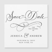 Elegante Hochzeitkarte Save the Date Magnetkarte (Vorderseite)