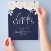 Elegante Hochzeitkarten und Geschenke signieren Ma Flyer (Hand)