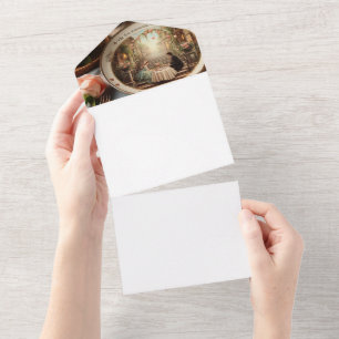 Elegante Hochzeitkuverts & Karten Designs