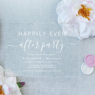 Elegante Hochzeits- After Party Acryleinladungen