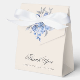 Elegante Hochzeits-Danke-U-Staubblau-Rustikale Blu Geschenkschachtel