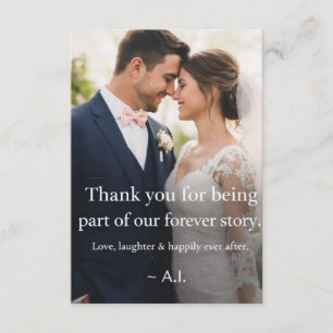 Elegante Hochzeits-Dankeskarten Dankeskarte
