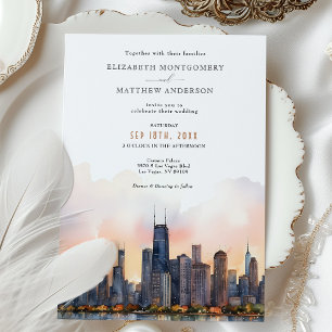 Elegante Hochzeits-Einladung aus Chicago, Illinois Einladung