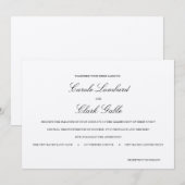 Elegante Hochzeits-Einladung Einladung (Vorne/Hinten)
