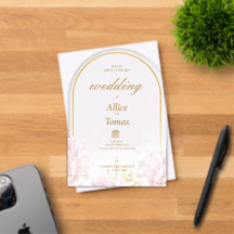 Elegante Hochzeits-Einladung mit floralem Bogen au