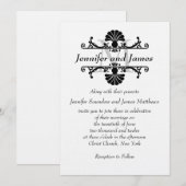 Elegante Hochzeits-Einladungen mit Einladung (Vorne/Hinten)