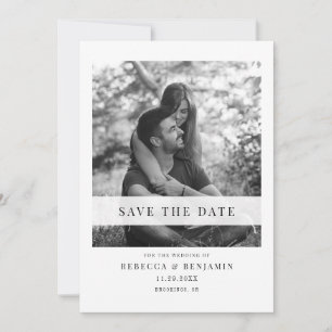 Elegante Hochzeits-Foto-Save-the-Date-Karte für Pa Save The Date