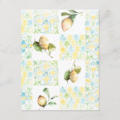 Elegante Hochzeits-Gast-Sonderkommandos Lemon Begleitkarte (Rückseite)