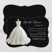 Elegante Hochzeits-KleiderBrautparty-Einladung Einladung (Vorne/Hinten)