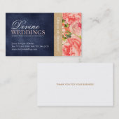 Elegante Hochzeits-Planer-Visitenkarten Visitenkarte (Vorne/Hinten)