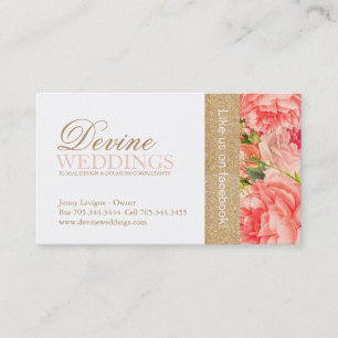 Elegante Hochzeits-Planer-Visitenkarten Visitenkarte