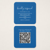 Elegante Hochzeits-QR-Code-RSVP-Karte (Vorne & Hinten)