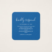 Elegante Hochzeits-QR-Code-RSVP-Karte (Vorderseite)