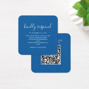 Elegante Hochzeits-QR-Code-RSVP-Karte