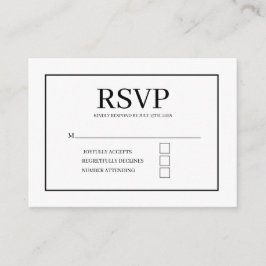 elegante Hochzeits-RSVP-Beilagekarte Begleitkarte