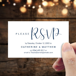 Elegante "Hochzeits-RSVP"-Erinnerungsdetails Begleitkarte