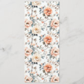 Elegante Hochzeits-Speisekarte Menükarte (Rückseite)