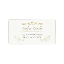 Elegante Hochzeitsadressaufkleber