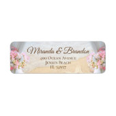 Elegante Hochzeitsadresse am tropischen Strand (Vorne)