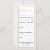 Elegante Hochzeitsankündigung Save the Date Fotos (Rückseite)