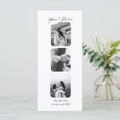 Elegante Hochzeitsankündigung Save the Date Fotos (Stehend Vorderseite)