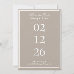 Elegante Hochzeitsankündigung zur Vorabanzeige Einladung