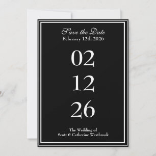 Elegante Hochzeitsankündigung zur Vorabanzeige Einladung