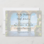 Elegante Hochzeitsargen Save the Date in Italien (Rückseite)