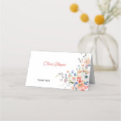 Elegante Hochzeitsblumen Platzkarte (Vorderseite)