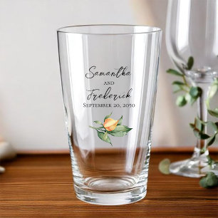 Elegante Hochzeitsbride und Personalisierter Bräut Glas