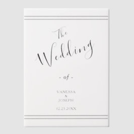 Elegante Hochzeitsbrücke und Bräutigroben Pergament Einladungen