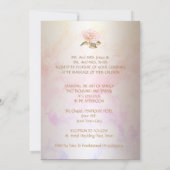 Elegante Hochzeitscreme aus rosa Marmor Rose Creme Einladung (Rückseite)