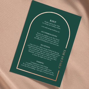 Elegante Hochzeitsdetails-Echte Folien-Beilagekart Folie Einladungspostkarte