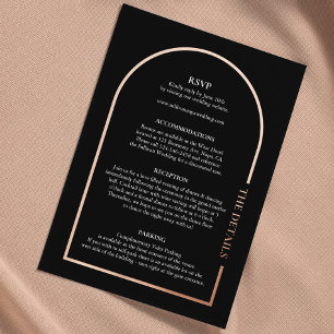 Elegante Hochzeitsdetails-Echte Folien-Beilagekart Folie Einladungspostkarte